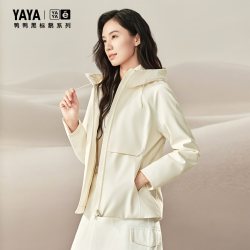鸭鸭鹅 绒服女2026秋冬新品收腰户外冲锋衣风衣外套