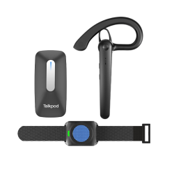 Talkpod 对讲机无线蓝牙耳机适配器语音写频器发射器接收器ptt按键耳挂塞