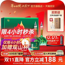 西凤酒 华山论剑西凤酒凤香52度艺术版礼盒500mL*2（赠20年品鉴酒）