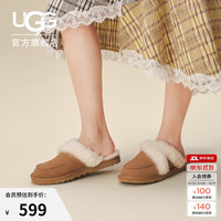 UGG 秋季女士毛茸款简约平底包头懒人毛毛鞋1174571CHE|栗色