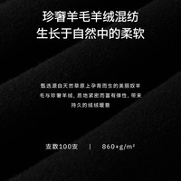 伊芙丽 90.5%绵羊毛9.5%山羊绒 单排扣廓形毛呢大衣 黑色 S