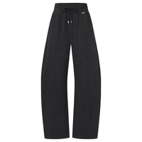 MO&Co. 德绒保暖高腰抽绳女士休闲裤 深花灰色 XS