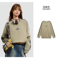 移动端：美特斯邦威 摇粒绒卫衣男2025秋冬季款男女同款插肩袖美式潮流上衣