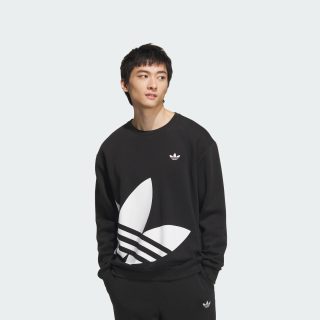 移动端：阿迪达斯 时尚宽松抓绒圆领卫衣套头衫男女adidas阿迪达斯三叶草JL8383