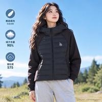 MLB 官方 女士鹅绒服26冬季新款运动服连帽黑色外套轻便保暖羽绒服