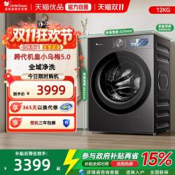 小天鹅 12KG小乌梅5.0 高奢滚筒洗衣机全自动TG12K60