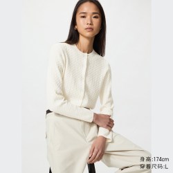 纽花圆领针织开衫优衣库女装488288