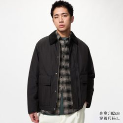 休闲棉服短茄克优衣库男装女装外套夹克487689