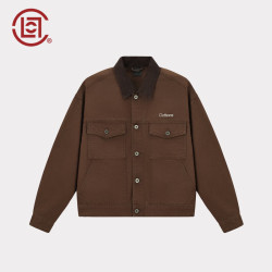 CLOT TEE by CLOT陈冠希秋季潮牌美式宽松休闲工装夹克男 咖啡色 XL