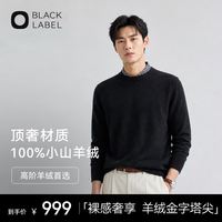 京东京造 100%纯小山羊绒衫男LP同款高端羊绒羊毛针织衫送礼秋冬新款黑S