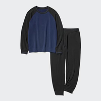 优衣库 高弹力休闲套装/长袖男装486480 68 深蓝色 M