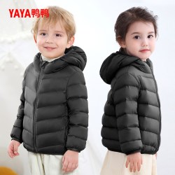 YAYA 鸭鸭儿童羽绒服男童女童2024冬季轻薄款时尚面包服保暖厚外套