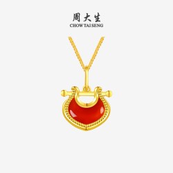 周大生 黄金吊坠足金小马葫芦小鼻嘎项链挂坠本命年生日礼物送女友