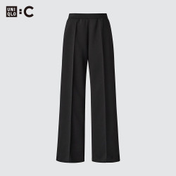 优衣库 常规款合作款/女装男装运动直筒裤/卫裤 483285 09 黑色 M