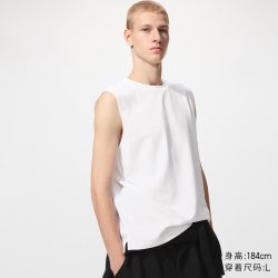 AIRism棉混纺无袖T恤优衣库男装女装背心482760 475363