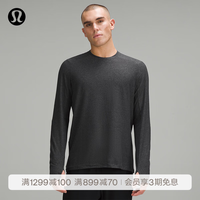 lululemon Surge Warm 男士圆领运动衫 杂色石墨灰/黑 S