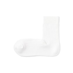 无印良品 MUJI 男式 合脚直角 罗纹编织 厚款 短袜 男士袜子