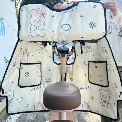 电动车挡风被四季通用防晒防水防风电瓶摩托车遮阳罩