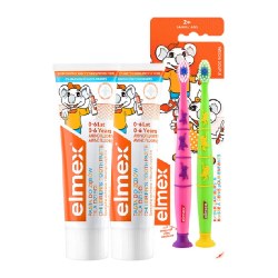 Elmex 儿童防蛀牙膏 50ml*2支+牙刷 2支