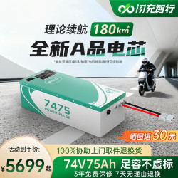 闪充智行 电动车锂电池三元锂74V75Ah+10A可调充电器