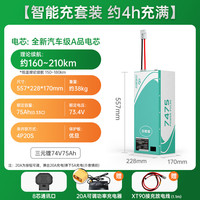 闪充智行 电动车锂电池三元锂74V75Ah+20A大炮充电器
