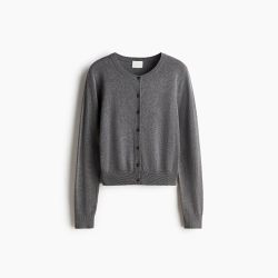 H&M 0579541 圆领长袖针织衫 褐色 155/80A