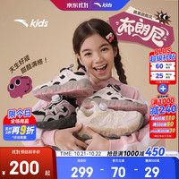 安踏 儿童运动鞋女大童布朗尼丨秋冬季新品革面防雨水潮流时尚休闲鞋
