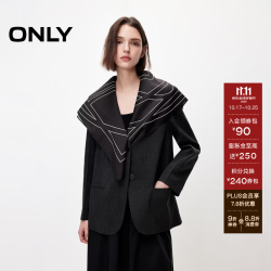 ONLY 2026春季新款高级氛围感质地轻盈手感软垂丝巾女|12616H004 H14几何丝巾印花 One Size