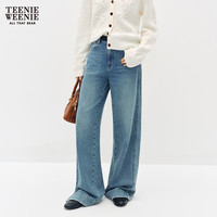 TEENIE WEENIE 软糯阔腿牛仔裤 中蓝色 M