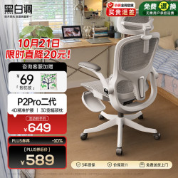 黑白调 P2 Pro+ 人体工学椅 霜白色 标配款