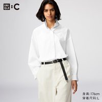 移动端：棉质立领衬衫/长袖优衣库女装合作款/衬衣空调衫489425