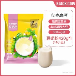 黑牛 红枣高钙豆奶粉420g学生营养早餐食品即食冲饮豆浆粉速溶