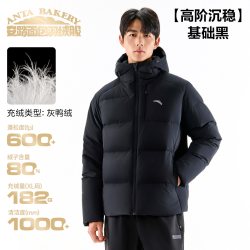 安踏 三层速暖羽绒丨短款四防羽绒服男保暖棉服外套