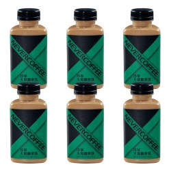 永不咖啡 NeverCoffee冷萃即饮瓶装咖啡饮料300ml*6瓶冷萃无蔗糖拿铁咖啡
