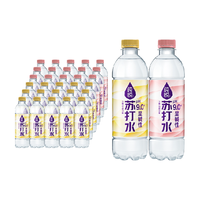 可口可乐 纯悦苏打水 白桃味+柠檬味 450ml*30瓶