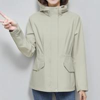 安踏 防泼水外套女款春秋款休闲通勤百搭梭织上衣外套显瘦潮流妈妈女装