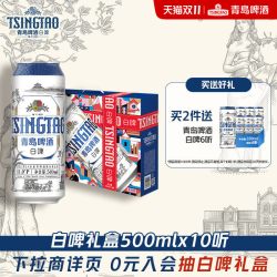 青岛啤酒 全麦白啤 500ml*10听
