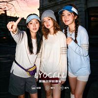 百亿补贴：剑齿虎 SIM LODON 美式阿美咔叽 莱塞尔早秋慵懒条纹长袖罩衫T恤