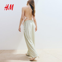 H&M HM2026夏季新款女装抽绳阔腿裤1340021