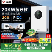 公牛 新能源汽车壁挂快充直流充电桩适配于蔚来红旗五菱吉利理想i9 立方云 20KW蓝牙款0米安装