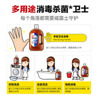 威露士 消毒液1L*3+60ml*2家居地板衣物消毒水杀菌除螨 灭甲流感病毒H3N2