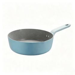炊大皇 麦饭石色不粘平底小奶锅 24cm