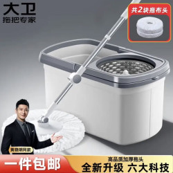 大卫 免手洗 旋转拖把 拖布  D10 二个拖布头