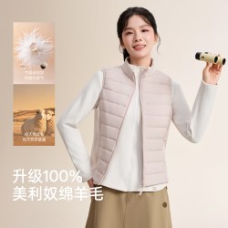 MISSWISS 轻薄马甲女立领拉链背心内搭可外穿羽绒外套MJ26001