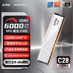 威刚 XPG低时序CL26 6000/6400/16G/32G台式机DDR5内存华硕吹雪ROG