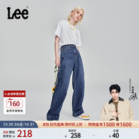 Lee A05668 高腰阔腿 中蓝色 24 女士牛仔裤