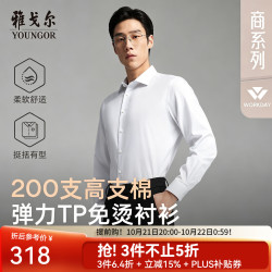 雅戈尔 VLTP119696BBY DP免烫 漂白 42(180/100Y) 长袖衬衫