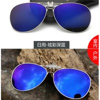 BYZA 百飒 太阳镜偏光超轻圆形夹片眼镜