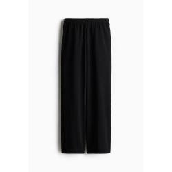 H&M 女装松紧腰宽松直筒休闲裤