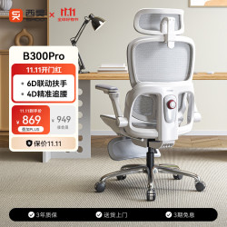 西昊 久坐 人体工学椅  B300Pro灰脚踏+147°后仰+6D扶手